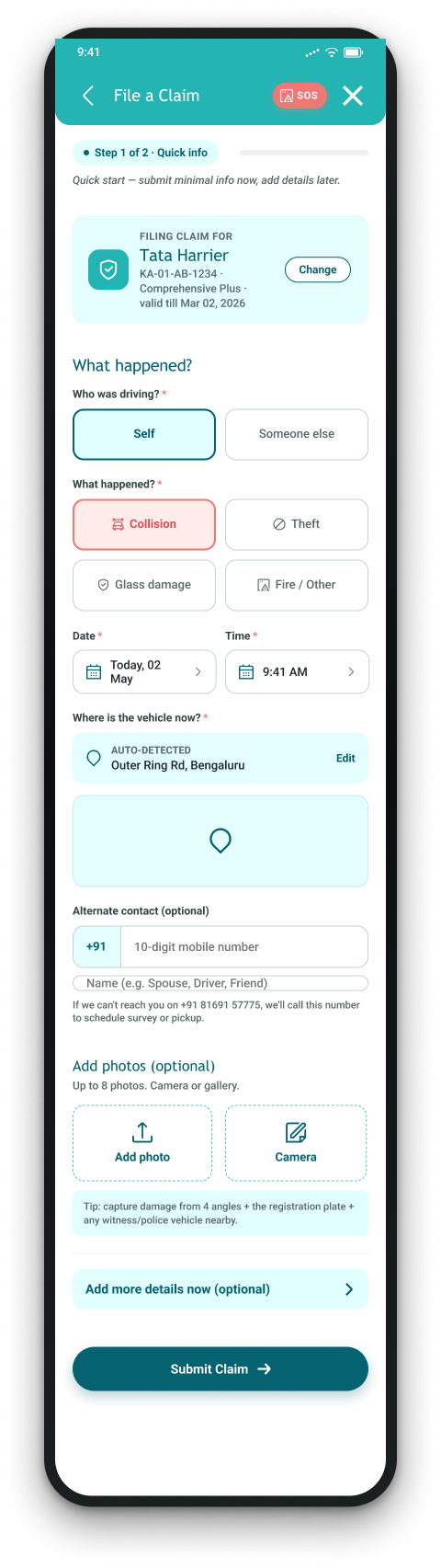 Quick-Start Claims Filing